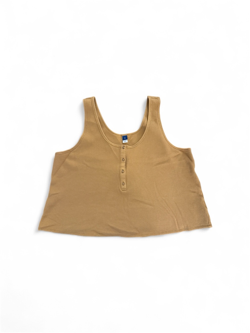 Old Navy Camel Waffle Henley Tank